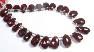 Grenat africain rouge naturel à facettes 23pcs 8 \ "Strand 10-14mm Crystal Quartz Jade Gemstone Direct Mozambique Loose Oval Necklaces - Product Image 4