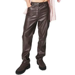 Pantalon en cuir pour homme, léger, décontracté, classique, coupe droite, taille moyenne, jambe droite - Product Image 6