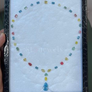 Multi Formes et Couleur Fantaisie VVS/VS 34.19CT HPHT CVD IGI/GIA Certifié Loose Synthetic Natural Lab Grown Diamond Necklace Making - Product Image 6