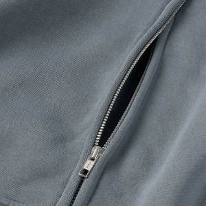 Nouveau sweat à capuche pour homme en molleton français avec fermeture éclair sur le devant, logo, coupe ample, écologique, 100% coton, pour l'hiver - Product Image 4