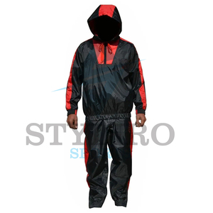 Vêtements de sport unisexes en nylon/polyester, combinaison de sauna, couleur et logo personnalisés, service OEM de haute qualité pour la salle de sport, la course à pied et les vêtements de sudation - Product Image 2