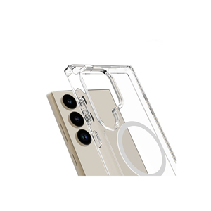 Coque de protection transparente de luxe Netzy compatible MagSafe, en PC rigide gaufré, pour Samsung Galaxy S25 Ultra - Product Image 5