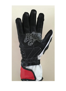 Guantes de Motociclismo Transpirables e Impermeables con Protección de Nudillos y Medio Dedo, Pantalla Táctil, Certificación CE, Cuero Vacuno, para Carreras y Turismo - Product Image 4