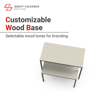 ชุดโต๊ะซ้อนไม้สีดำและโลหะสไตล์โมเดิร์นสำหรับร้านค้าปลีก ปรับแต่งได้ - Product Image 5