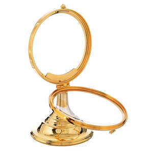 Artisanat religieux plaqué or laiton ostensoir décoratif eucharistie présentoir artisanat religieux fournitures d'église - Product Image 6