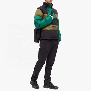 Vestes bouffantes légères grande taille en nylon/polyester pour hommes, logo personnalisé, fermeture éclair matelassée imprimée et brillante, couleur personnalisée, vente en gros - Product Image 4
