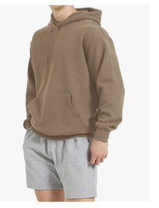 เสื้อฮู้ดดี้ผู้ชายจากโรงงานโดยตรงในบังคลาเทศ รับทำโลโก้ ผ้าคอตตอนฟลีซคุณภาพสูง ย้อมสีพื้น ขายส่งจำนวนมาก แบบไม่มีลาย - Product Image 5