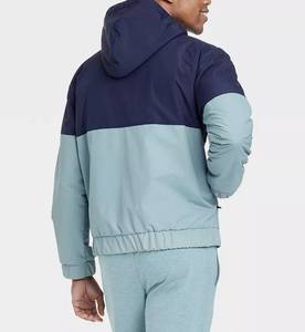 Veste coupe-vent pour homme avec logo personnalisé OEM, coupe-vent fin imperméable respirant à col montant tissé 2026 - Product Image 5