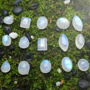 Piedras Preciosas Curativas Naturales, Piedra de Luna Azul, Cristal de Piedra de Luna Blanca Natural de Alta Calidad, Piedras de Cristal, Piedra de Palma de Cristal - Product Image 3