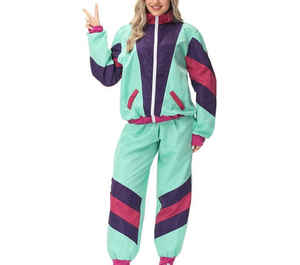 Ensemble de vêtements de sport 2 pièces avec logo personnalisable pour femmes coupe-vent et joggings pour l'extérieur en hiver - Product Image 2