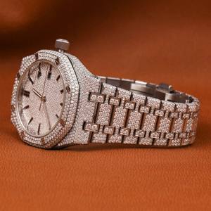 Reloj de Pulsera para Hombre, Diseño Moderno 2026, Oro Blanco con Incrustaciones de Moissanita Certificada VVS, Estilo Hip Hop, Diamantes Hechos a Mano - Product Image 2