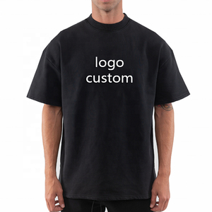 T-shirt surdimensionné pour hommes, T-shirt de fitness 100% coton pour streetwear, T-shirt vintage Hip Hop vierge délavé à l'acide avec logo personnalisé - Product Image 6