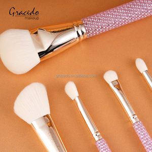 Lanzamiento <span class=keywords><strong>de</strong></span> Fábrica 2026, Juego <span class=keywords><strong>de</strong></span> 6 Brochas <span class=keywords><strong>de</strong></span> Maquillaje Faciales con Mango <span class=keywords><strong>de</strong></span> Plástico y Pelo Sintético con Incrustaciones <span class=keywords><strong>de</strong></span> Circonio, Personalización <span class=keywords><strong>de</strong></span> Lujo con Brillo - Product Image 2