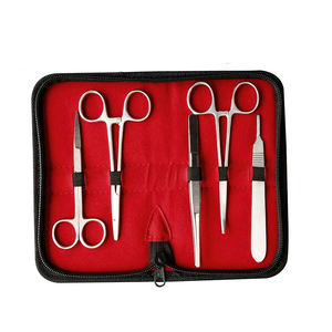 Kits quirúrgicos de 5 piezas de alto grado con mango de bisturí, cuchillo, pinzas de tijera, juegos de herramientas con estuche de cuero - Product Image 5