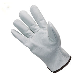 Guantes de Conducción de Seguridad de Piel de Vaca Natural Suave y Duradera, Color Blanco, con Logotipo Personalizado, Antideslizantes, de 7 oz, Tejidos - Product Image 2