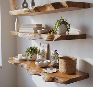 Étagère flottante en racine de teck rustique, 100% naturelle, en bois massif, pour plantes, livres et décoration, accent unique pour la décoration de la maison - Product Image 5