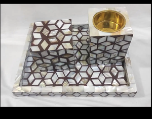 Bakhoor Burner Mop Inlay Wholesale Price Incense Holders Mother of Pearl <b>Bone</b> Inlay Bakhoor Burner from India - Product Image 3