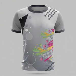 Camiseta de manga corta con cuello redondo de verano para hombre 2025, Camiseta deportiva cómoda de secado rápido transpirable con estampado 3D sencillo - Product Image 3