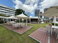 Planches de terrasse en composite bois-plastique à faible entretien, à emboîtement double, étanches, ignifuges et antidérapantes