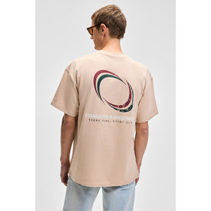 GRIMELANGE MANOL เสื้อยืดคอกลมผู้ชายผ้าฝ้ายออร์แกนิก 100% ทรงโอเวอร์ไซส์ - Product Image 1