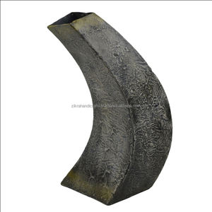 Florero curvo moderno, tamaño mediano, Metal, decoración interior y exterior, boda, oficina, sala de estar, florero de suelo, macetas temáticas Vintage - Product Image 1