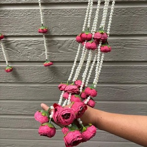 Guirnalda de perlas de flores de peonía, guirnalda de Toran de boda india para decoración artística, decoración Mandap, decoración de fondo de fiesta - Product Image 1