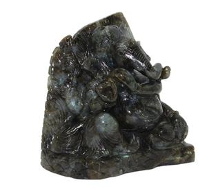 ขายร้อนธรรมชาติลาบราดอร์กฤษณาพระพิฆเนศแกะสลัก Handcrafted รูปปั้นประติมากรรมควอตซ์และคริสตัลขายส่งราคาที่มีอยู่ - Product Image 4