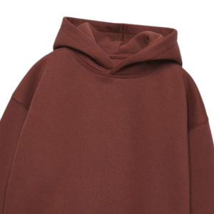 Sweat à capuche unisexe en molleton de coton épais, couleur unie, style streetwear, pour l'hiver, vente en gros - Product Image 2