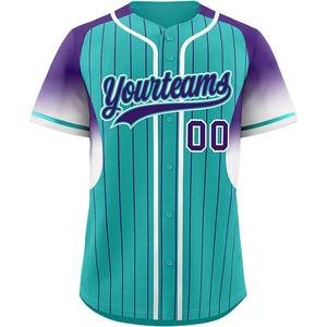 Jerseys de béisbol personalizados a granel, tela de malla abotonada por sublimación con bordado de nombre de equipo y precios al por mayor - Product Image 5