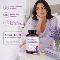 Probiotiques pour la santé des femmes, bonbons gélifiés à la canneberge, équilibre du pH naturel, soutien digestif et immunitaire, 60 unités, dose de 1000 mg