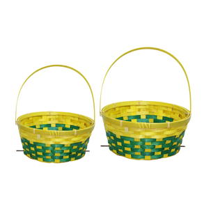 PRODUCTO SUPERIOR Una forma encantadora de presentar golosinas de Pascua: elegante cesta de regalo de bambú con alta calidad - Product Image 1