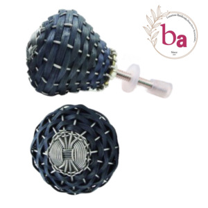 Boutons de tiroir en métal tissé en bambou moderne faits à la main Vintage rétro tirer et poignée pour cuisine chambre salle de bain commode salon - Product Image 1