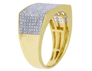 Haute qualité entièrement glacé Moissanite diamant rond clouté bijoux fins en argent Sterling bague pour hommes bijoux cadeaux - Product Image 4