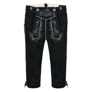 Pantalones cortos bávaros Lederhosen Unisex hechos a medida Traje tradicional de Oktoberfest de cuero de vaca original - Product Image 3