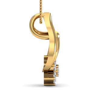 สินค้ามาใหม่ unisex ชุบทอง18K ดีไซน์ดอกไม้เพทายอัญมณีสร้อยคอจี้ทองเหลืองลายสันติภาพเชือกดอกไม้ที่ทันสมัย - Product Image 5