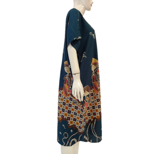 Cómodo vestido caftán corto de verano para mujer de talla grande ropa de diario y ropa de dormir patrón sólido suave teñido liso - Product Image 2