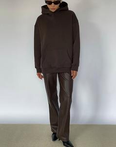 Sudaderas con capucha de alta calidad sueltas con logotipo personalizado para mujer, sudaderas con capucha de moda para mujer al por mayor - Product Image 6