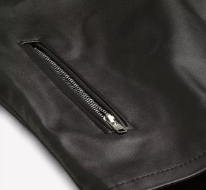 Abrigo de cuero contemporáneo Delgado Estilo minimalista moderno Viaje perfecto Chaqueta de invierno cómoda ligera - Product Image 5