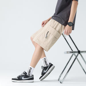 กางเกงขาสั้นกีฬาสำหรับผู้ชายกางเกงลำลองห้าจุดกางเกงขาสั้นผ้าไหมเนื้อบางแห้งเร็วออกแบบโลโก้ฤดูร้อน - Product Image 5