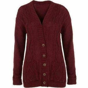 High Quality Custom Made Women's V-neck <b>Cardigan</b> <b>Sweaters</b> Breathable Anti-Wrinkle Button Front Wool Casual Long Sleeve <b>Sweater</b> - Product Image 2