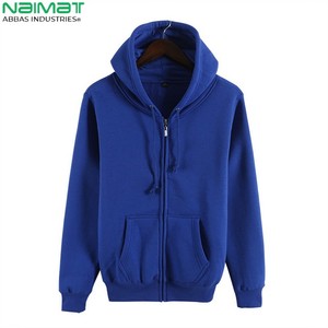 Sweat à capuche zippé 100% coton unisexe avec logo personnalisé veste vierge lourde pour hommes saison d'hiver en polyester teint uni/coton - Product Image 6