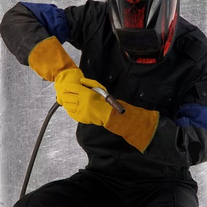 Guantes de soldadura Tig de cuero de calidad superior, guantes de soldadura reflectantes resistentes a la temperatura, guantes de seguridad para el trabajo para soldador - Product Image 5