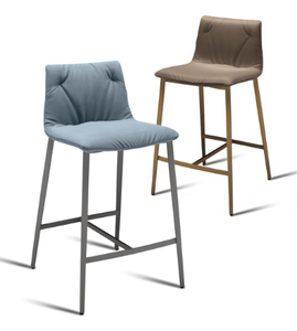 Luxury Fabric Bar <b>Stool</b> Elegant Metal Legs Kitchen Counter Height <b>Stool</b> Chair without Arms - Product Image 5