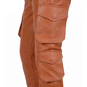 Precio barato Pantalones para hombre Pantalones de cuero de calidad superior Pantalones de cuero de color personalizado de invierno para hombres - Product Image 6