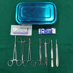 Ensemble d'instruments chirurgicaux de 14 pièces en acier inoxydable, kit de chirurgie mineure avec boîte stérilisée - Product Image 2
