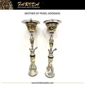 2025 Offre Spéciale Style Unique égyptien luxe complexe mère perle décoration en acier inoxydable narguilé ensemble laque techniques tuyau - Product Image 5