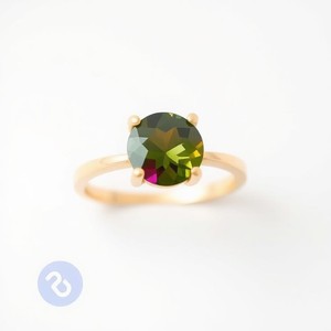 Green <b>Diamond</b> Engagement Wedding Ring S925 Sterling Silver With Four-Pronged Design Fashion Style - Product Image 2