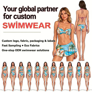 Women's Printed <b>Bikini</b> <b>Set</b> Halter Lace Up Tie Side Swimwear Spandex Polyester Stretch Fashion Beachwear - Product Image 6