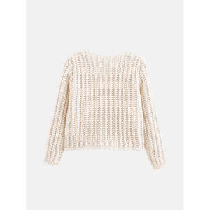 Cardigan Casual con Bottoni e Maniche Lunghe con Stampa Ricamata per la Stagione Autunnale - Product Image 3