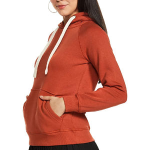Sweat à capuche surdimensionné en molleton de coton pour femmes imprimé Streetwear personnalisé vêtements de sport solides épaules tombantes automne Plus respirant - Product Image 3